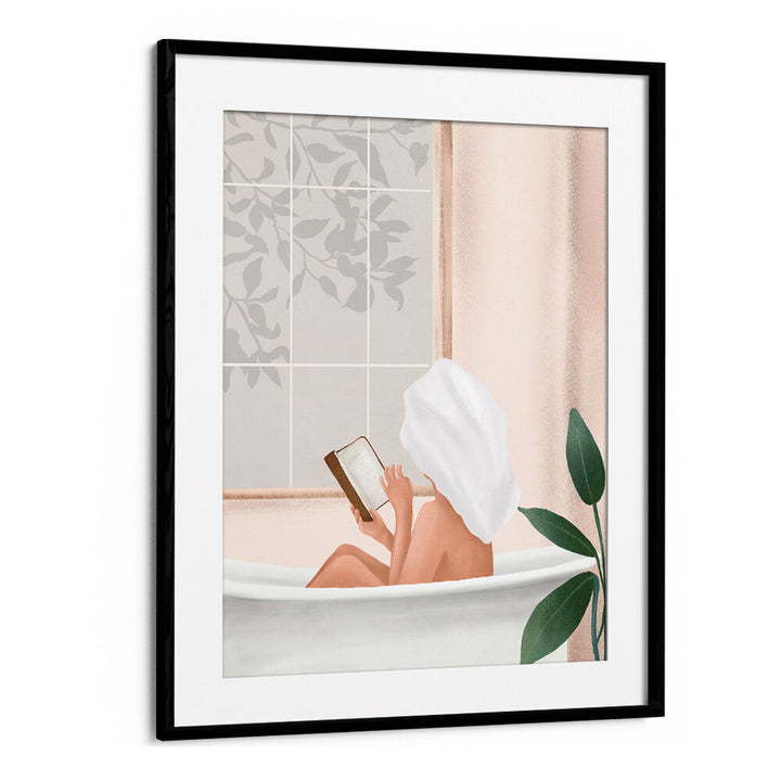 READING GIRL IN BATHTUB