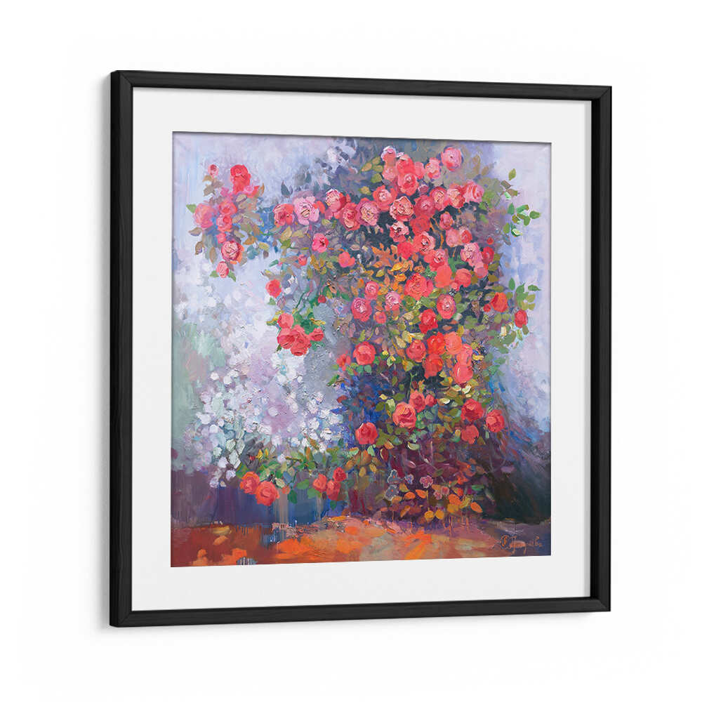 RED ROSES , FLORAL FLOWER PAINTINGS
