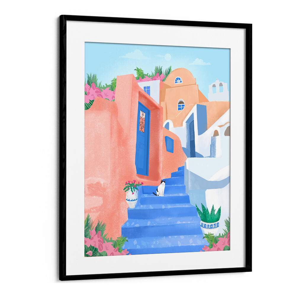 SANTORINI STREET , TRAVEL POSTERS