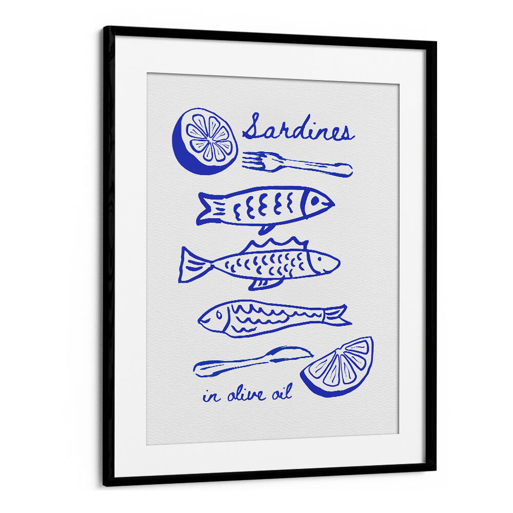 SARDINES IN OLIVE OIL BLUE , BAR & CAFE ART