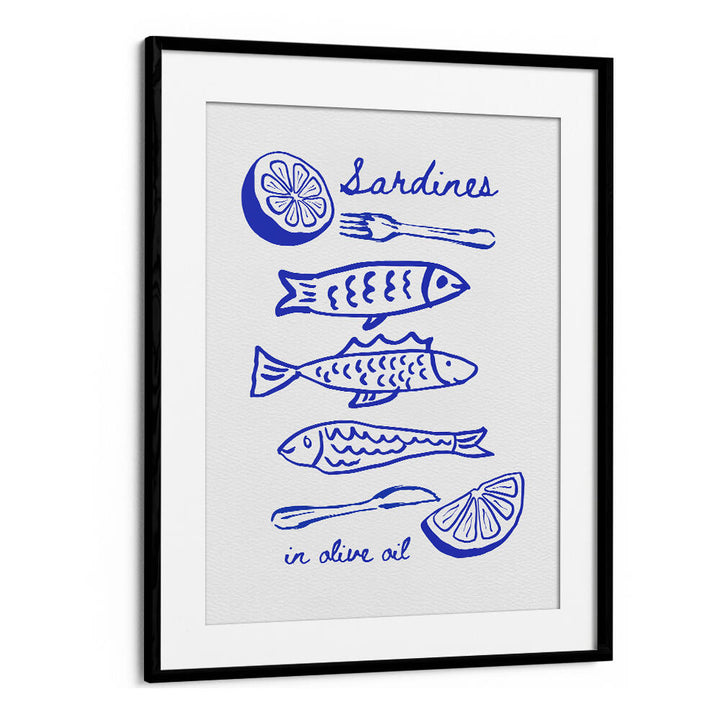 SARDINES IN OLIVE OIL BLUE , BAR & CAFE ART