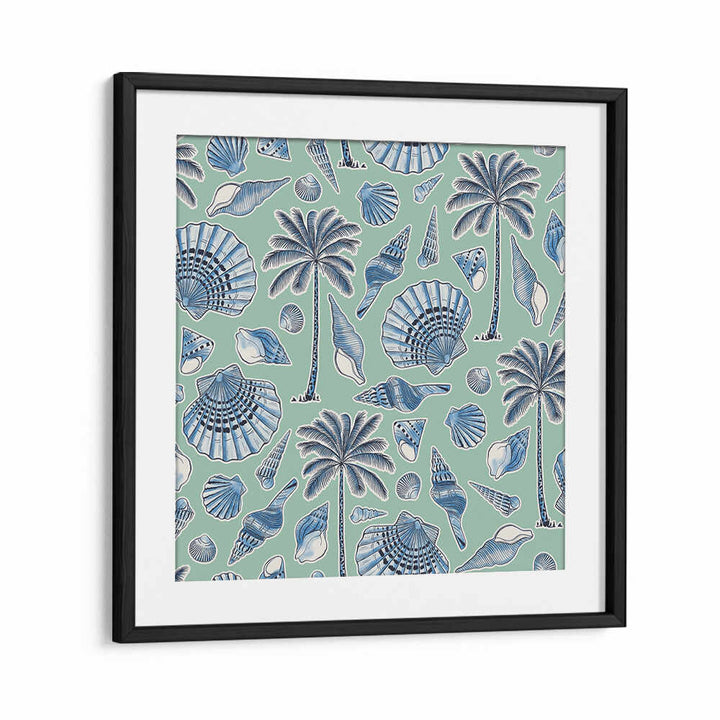 SEA SHELLS AND PALMTREES MINT , BEACH PAINTINGS