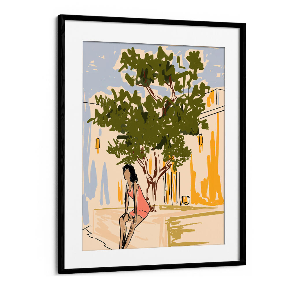 SERENE COURTYARD PAUSE , FASHION POSTERS