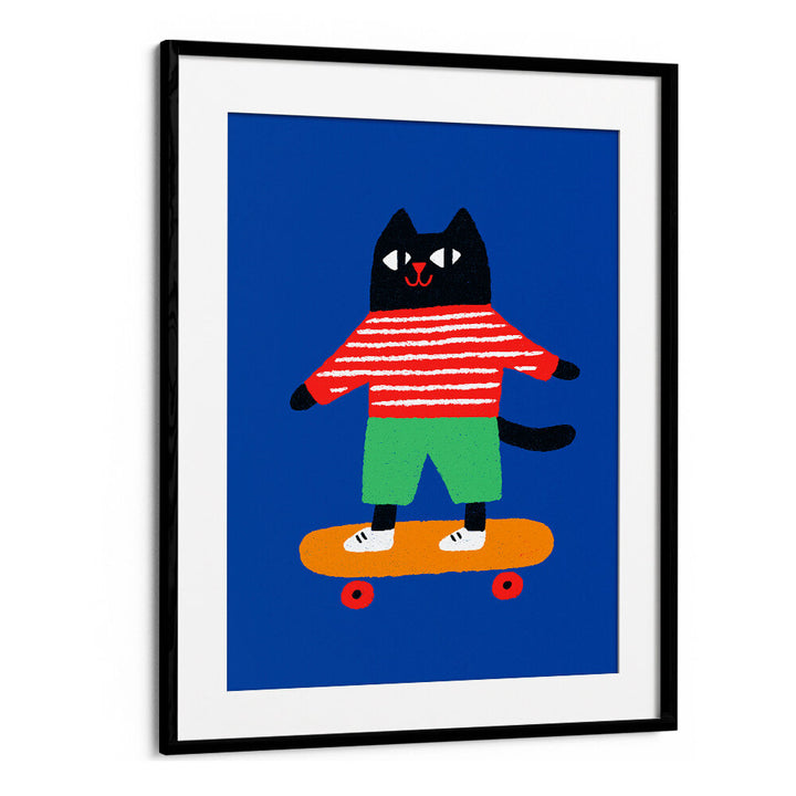 SKATING CAT , KIDS ROOM PAINTINGS