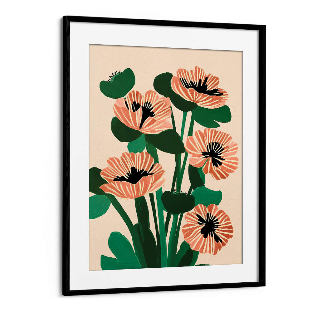 MODERN WILD POPPIES , FLORAL FLOWER PAINTINGS