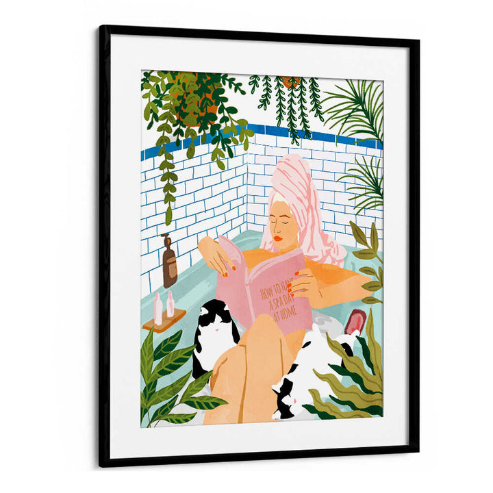 SPA DAY AT HOME , PORTRAITS & FIGURATIVE ILLUSTRATIONS