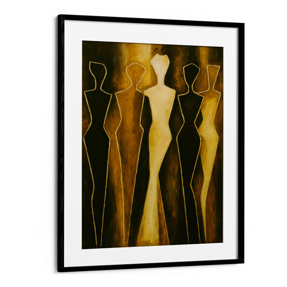 STATUES IN THE GLOW , EXPRESSIONISM PAINTINGS