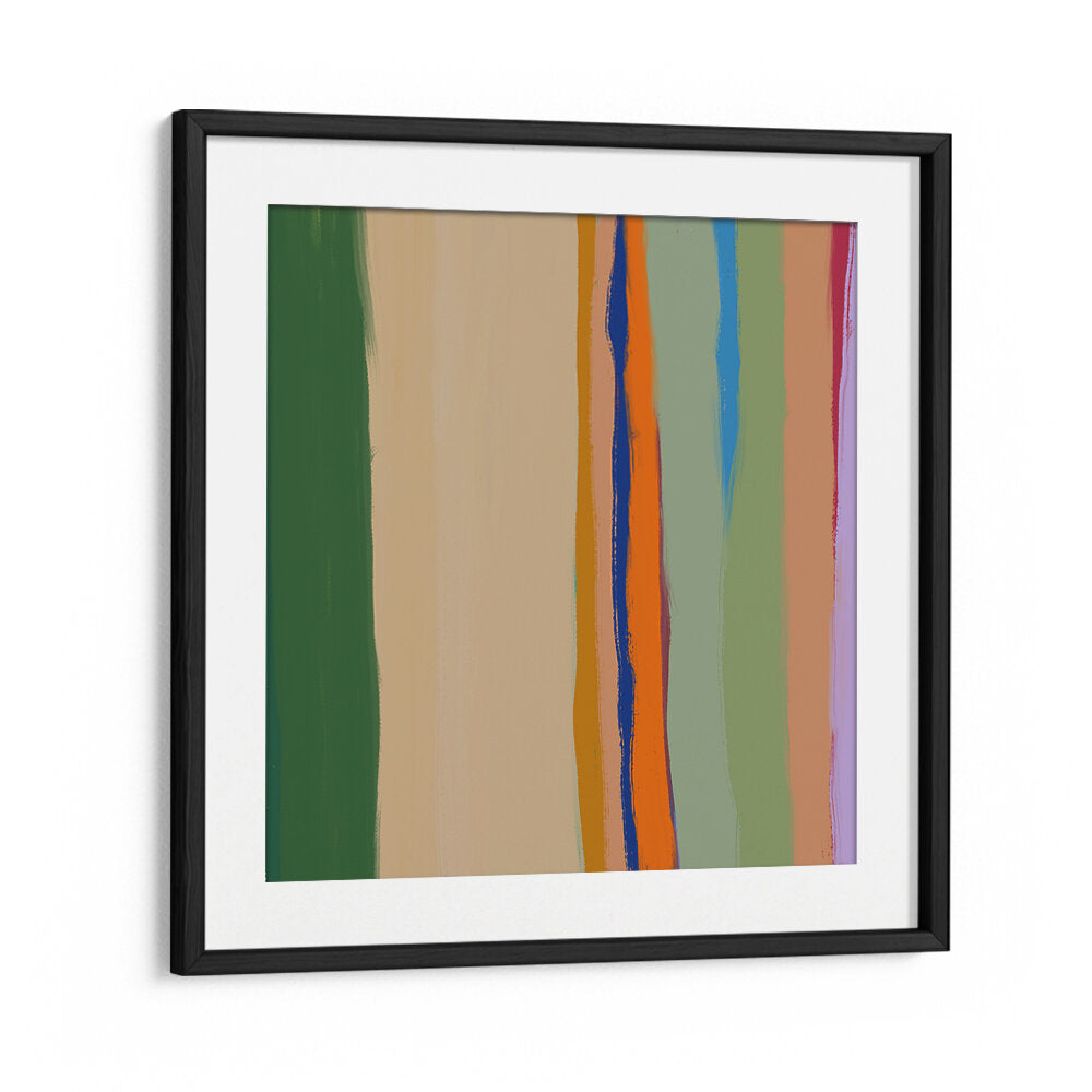 STRIPES WITH EARTHY GREENS , ABSTRACT PAINTINGS