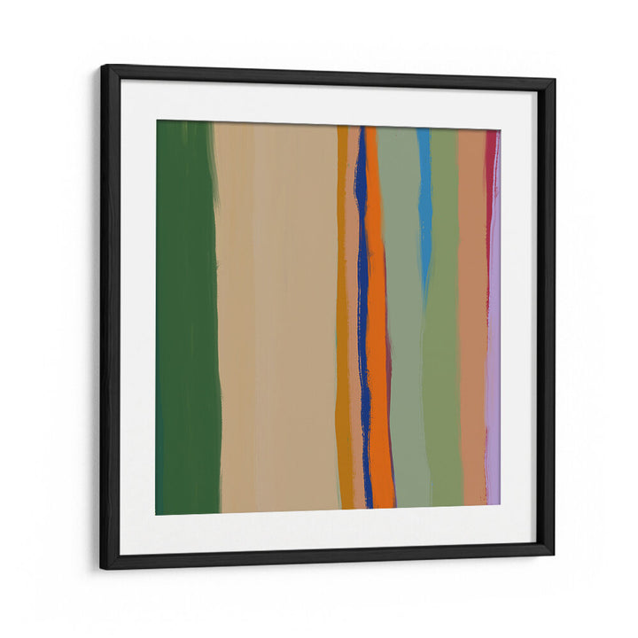 STRIPES WITH EARTHY GREENS , ABSTRACT PAINTINGS
