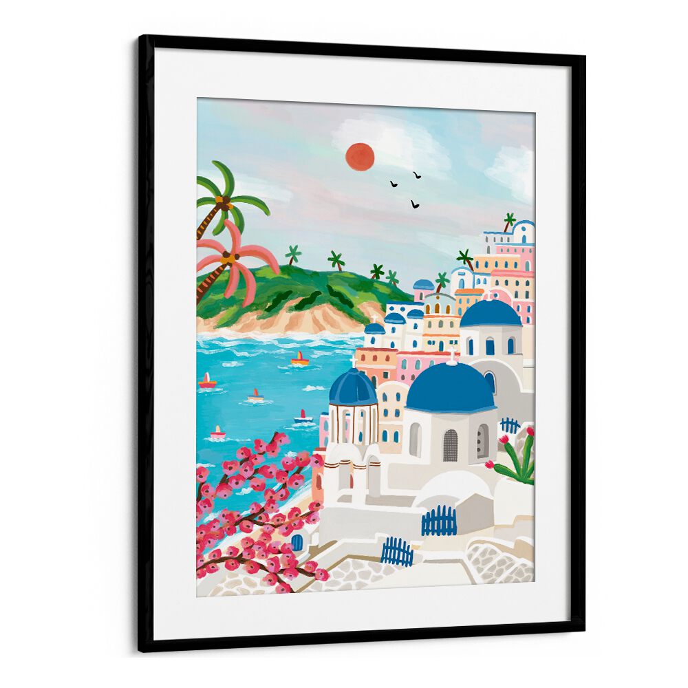 SUMMER IN SANTORINI , TRAVEL POSTERS