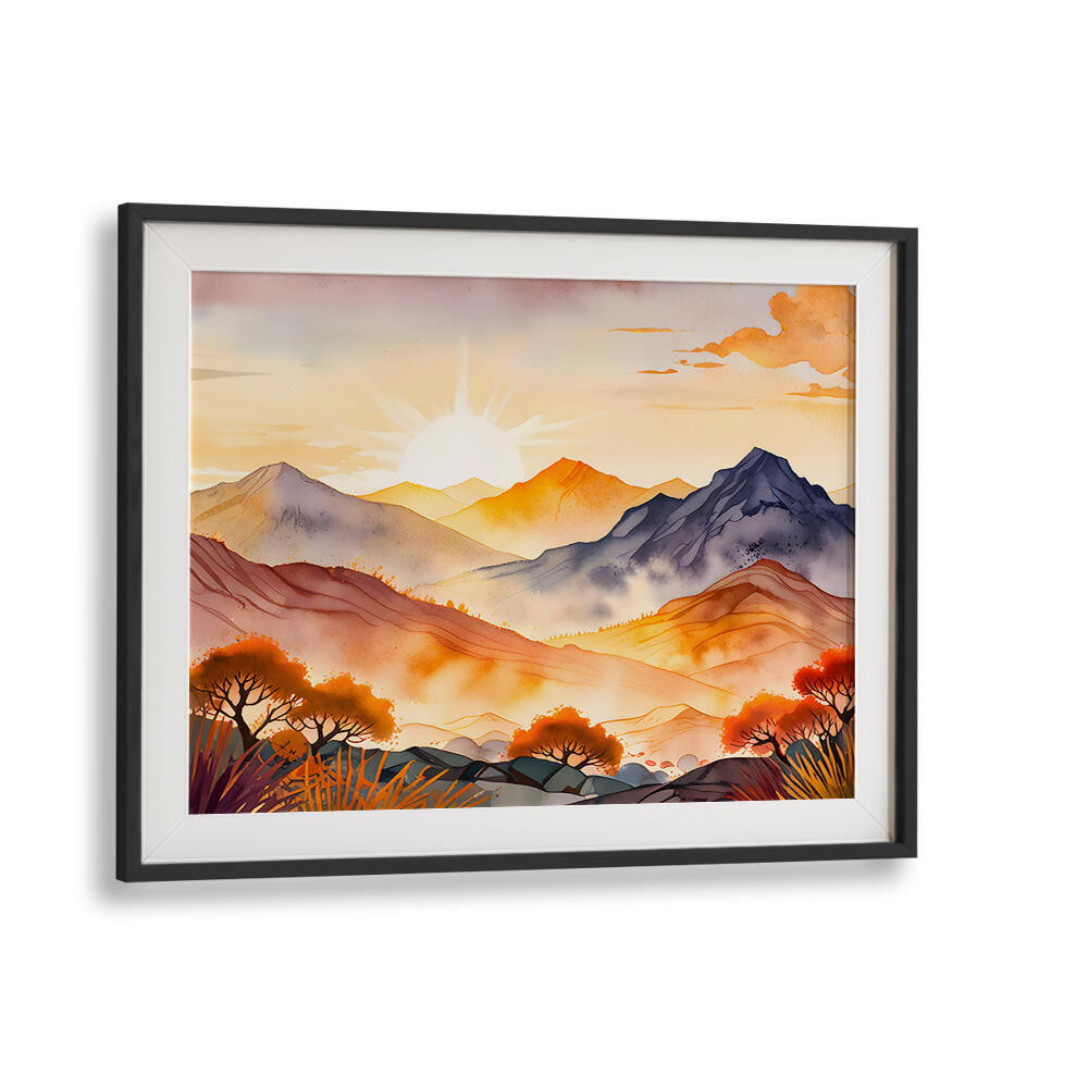 SUNLIT TREES AND SHADOWED VALLEYS , LANDSCAPE PAINTINGS