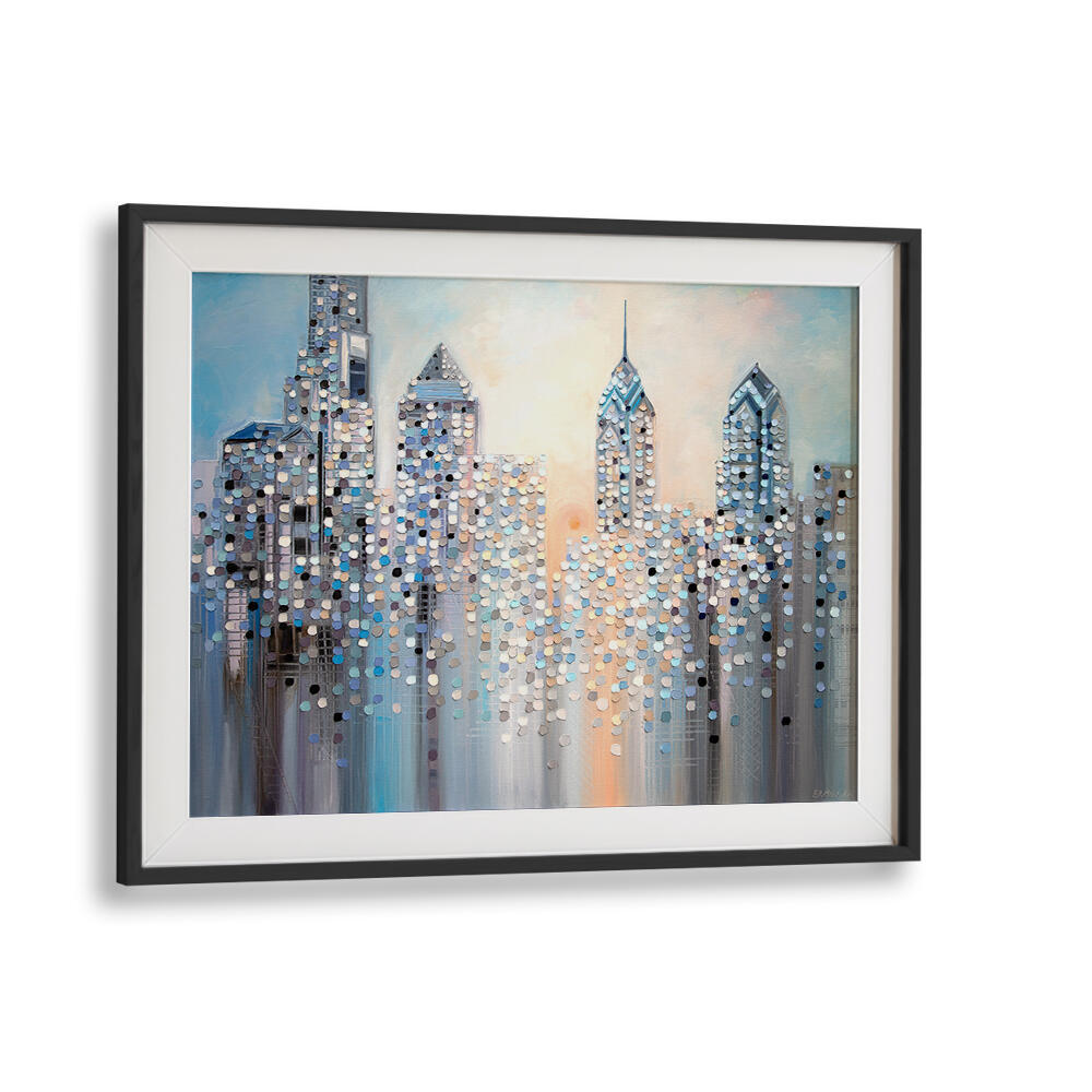 SUNRISE IN PHILADELPHIA , MODERN IMPRESSIONISM PAINTINGS