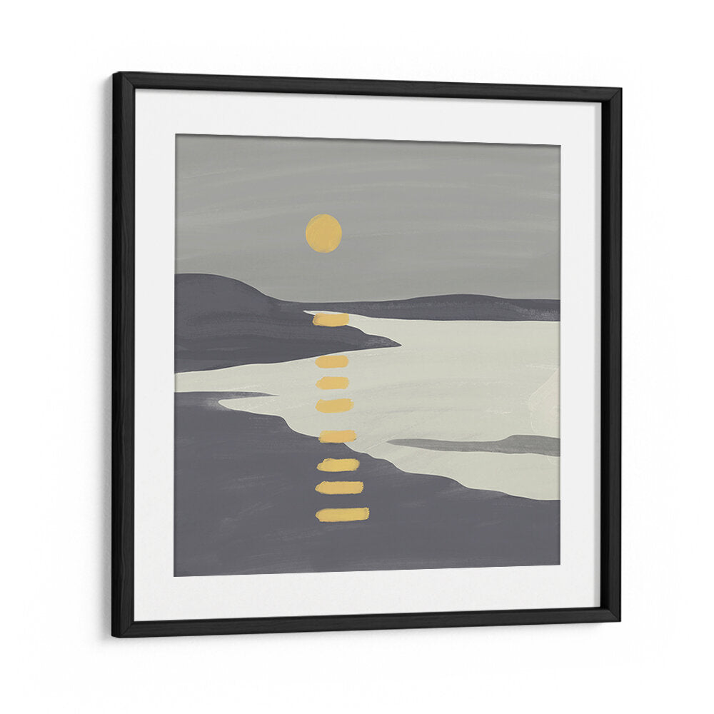 SUNSET OVER TRANQUIL LAKE , LANDSCAPE PAINTINGS