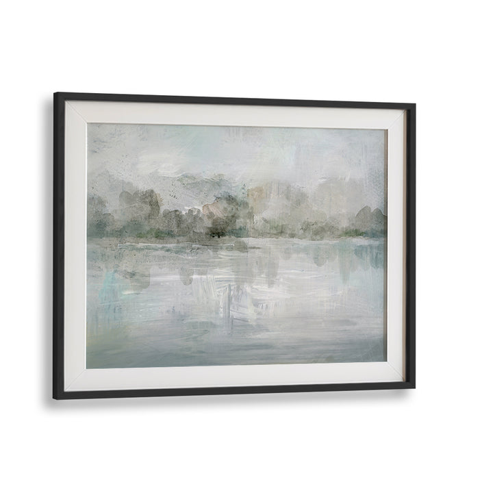 Serene TRANQUIL MISTY LAKE, LANDSCAPE PAINTINGS capturing dawn's calm, perfect for transforming your living space.