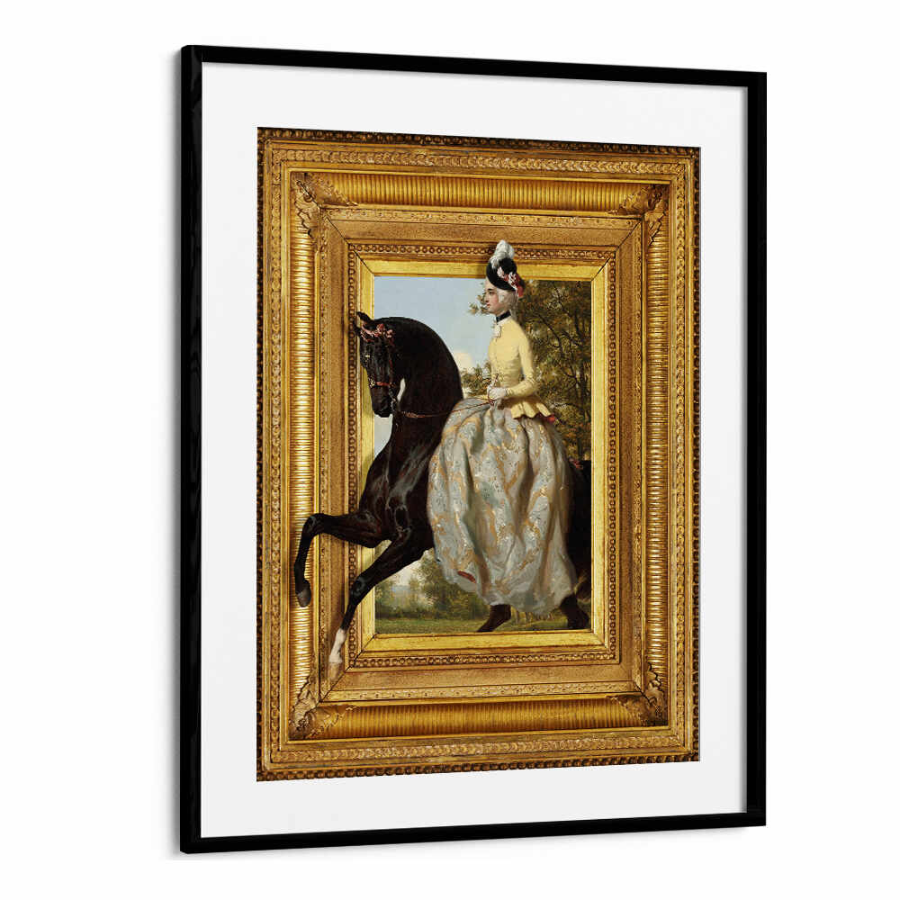 THE LADY AND HER HORSE , ANIMAL PAINTINGS