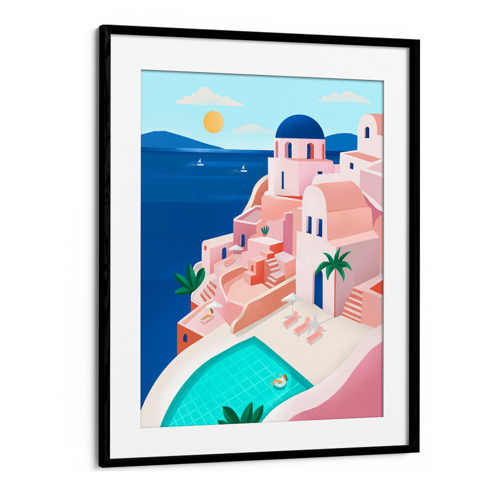 TRANQUIL MEDITERRANEAN COASTAL SCENE , TRAVEL POSTERS