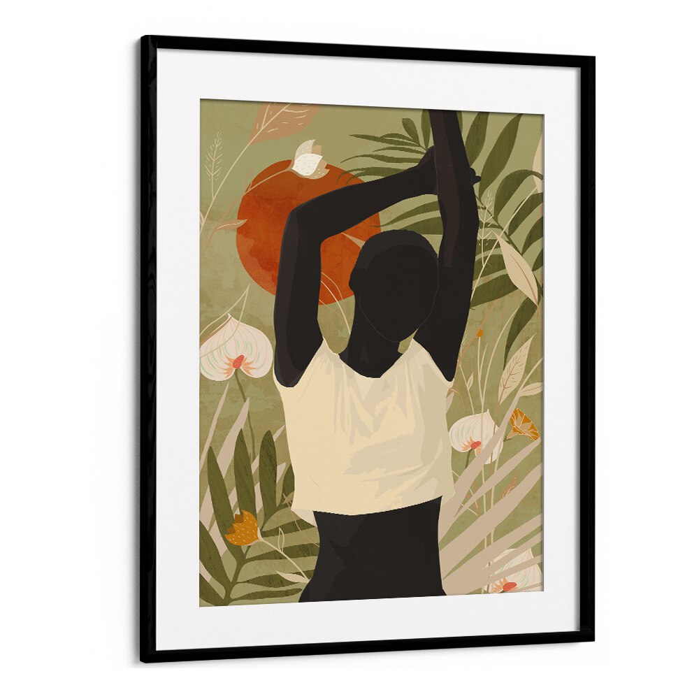 TROPICAL GIRL III, BOHO ART PAINTINGS features a stunning abstract design, perfect for elevating your bohemian decor.