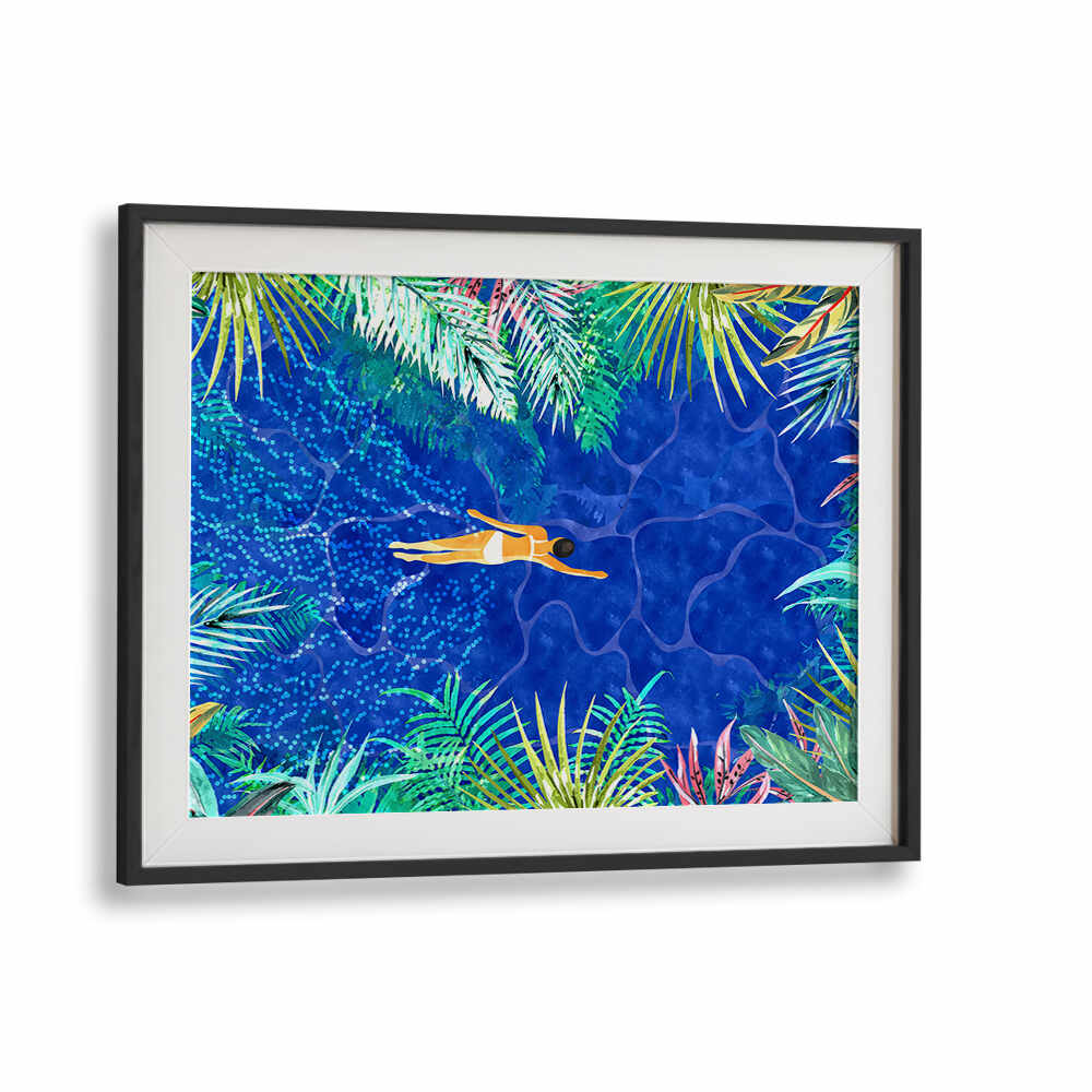 TROPICAL JUNGLE POOL , BEACH PAINTINGS