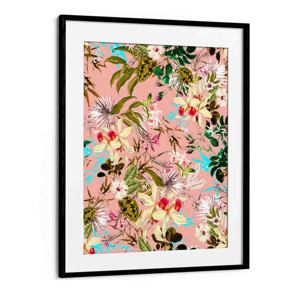 TROPICAL PINK ORCHIDS , FLORAL FLOWER PAINTINGS