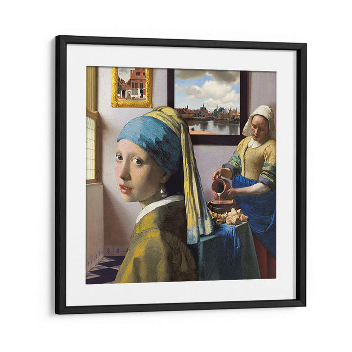 VERMEER'S GIRLS , ALTERED ART PRINTS