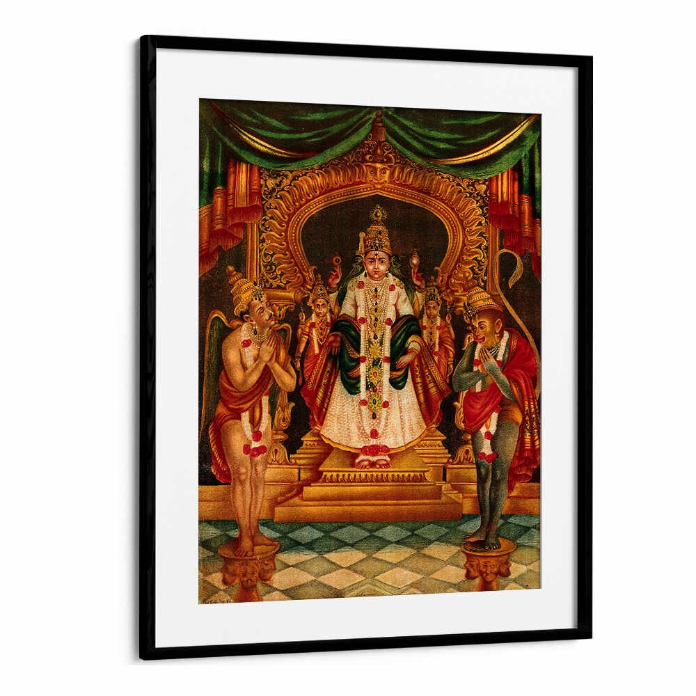 VISHNU PORTRAYED WITH HANUMAN AND GARUDA