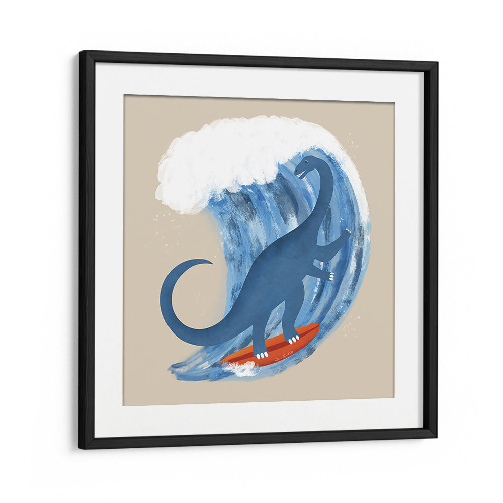 WHIMSICAL SURFING DINOSAUR
