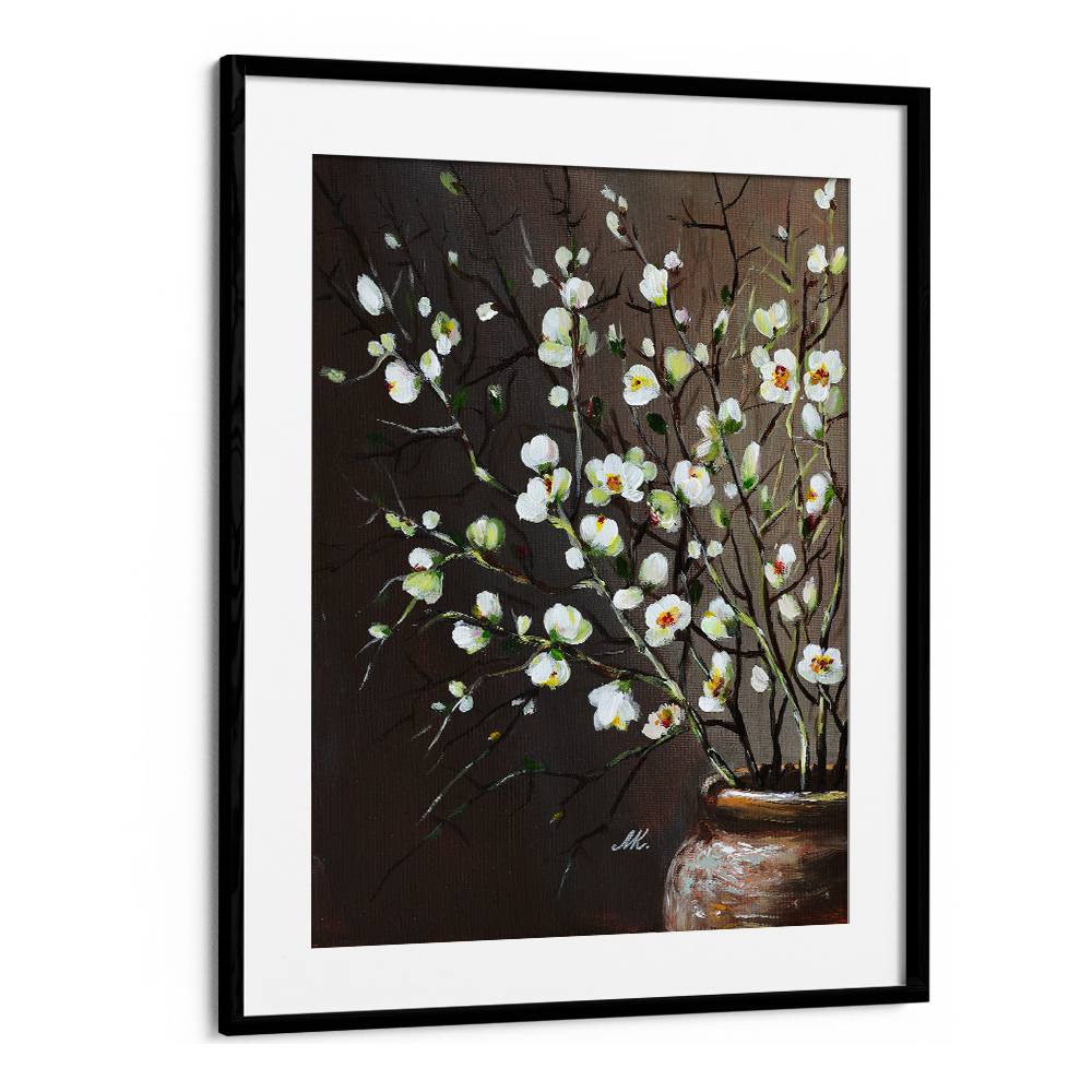 WHITE BLOSSOMS IN VASE