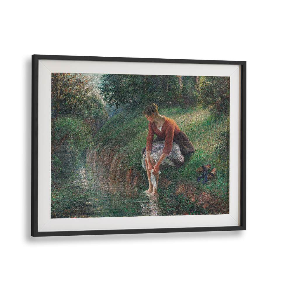 WOMAN BATHING HER FEET IN A BROOK (1894–95)  , VINTAGE PAINTINGS