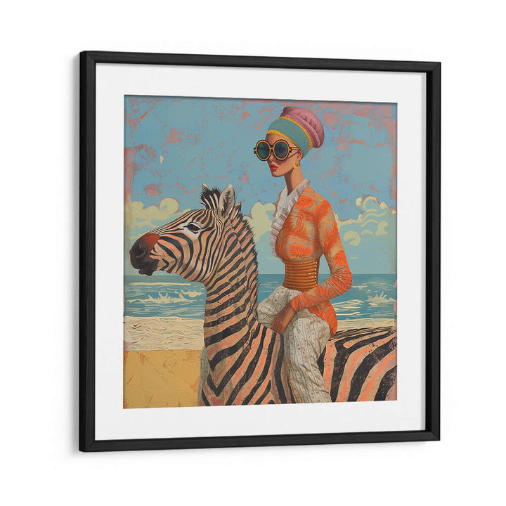 WOMAN AND ZEBRA , FASHION POSTERS