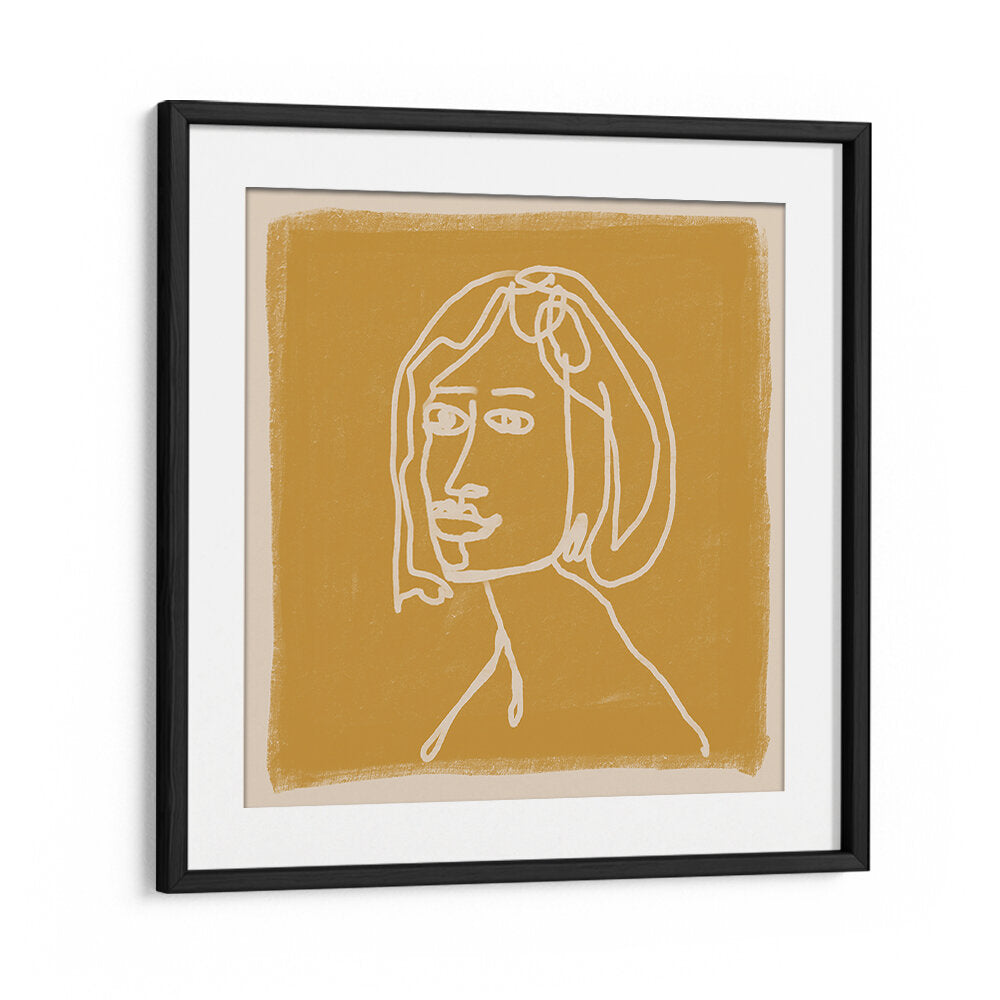 WOMAN IN GOLDS , LINE ART PAINTINGS