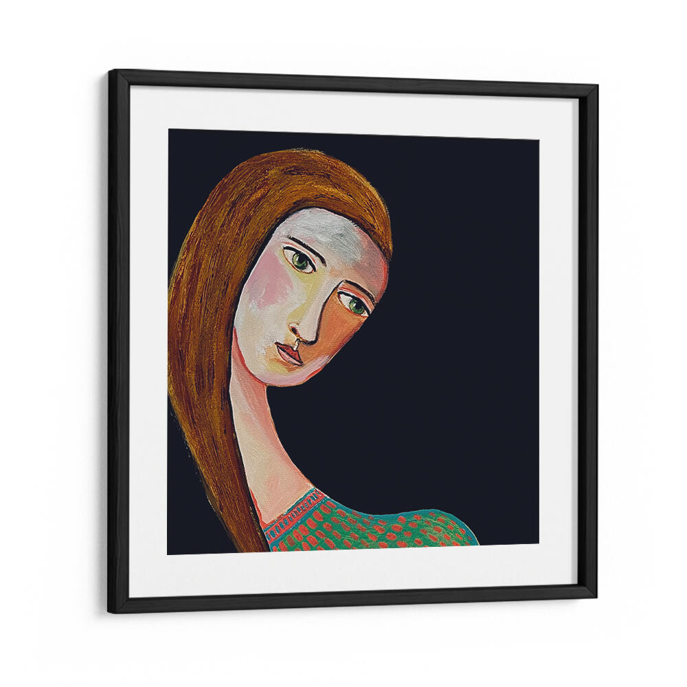 WOMAN LOOKING , PORTRAITS & FIGURATIVE ILLUSTRATIONS