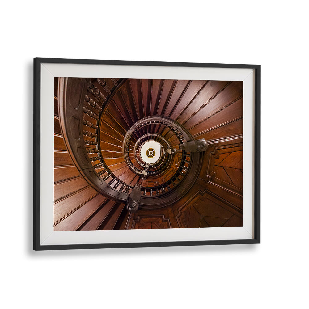 WOODEN SPIRAL STAIRCASE