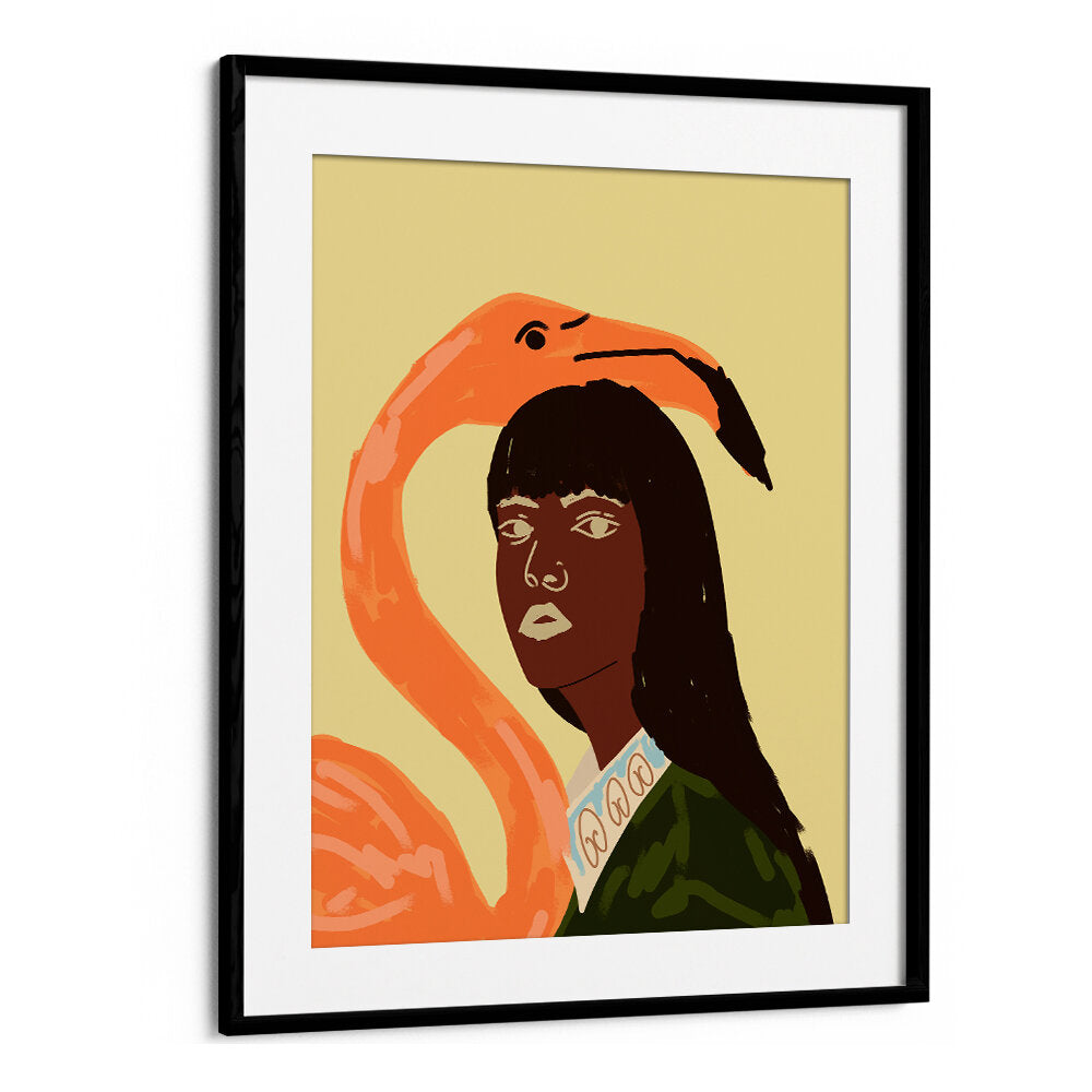 WRAPPED IN FLAMINGO DREAMS , PORTRAITS & FIGURATIVE ILLUSTRATIONS