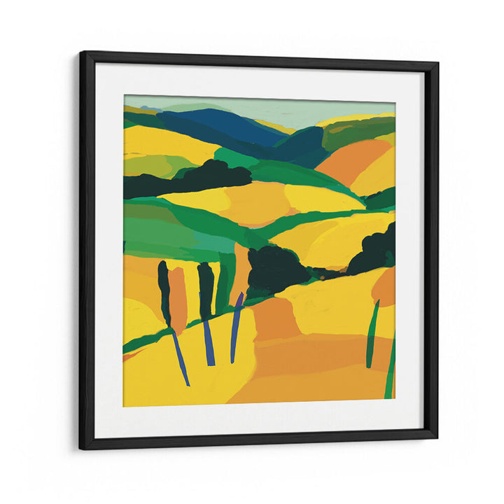 YELLOW GOLDEN HILL , LANDSCAPE PAINTINGS