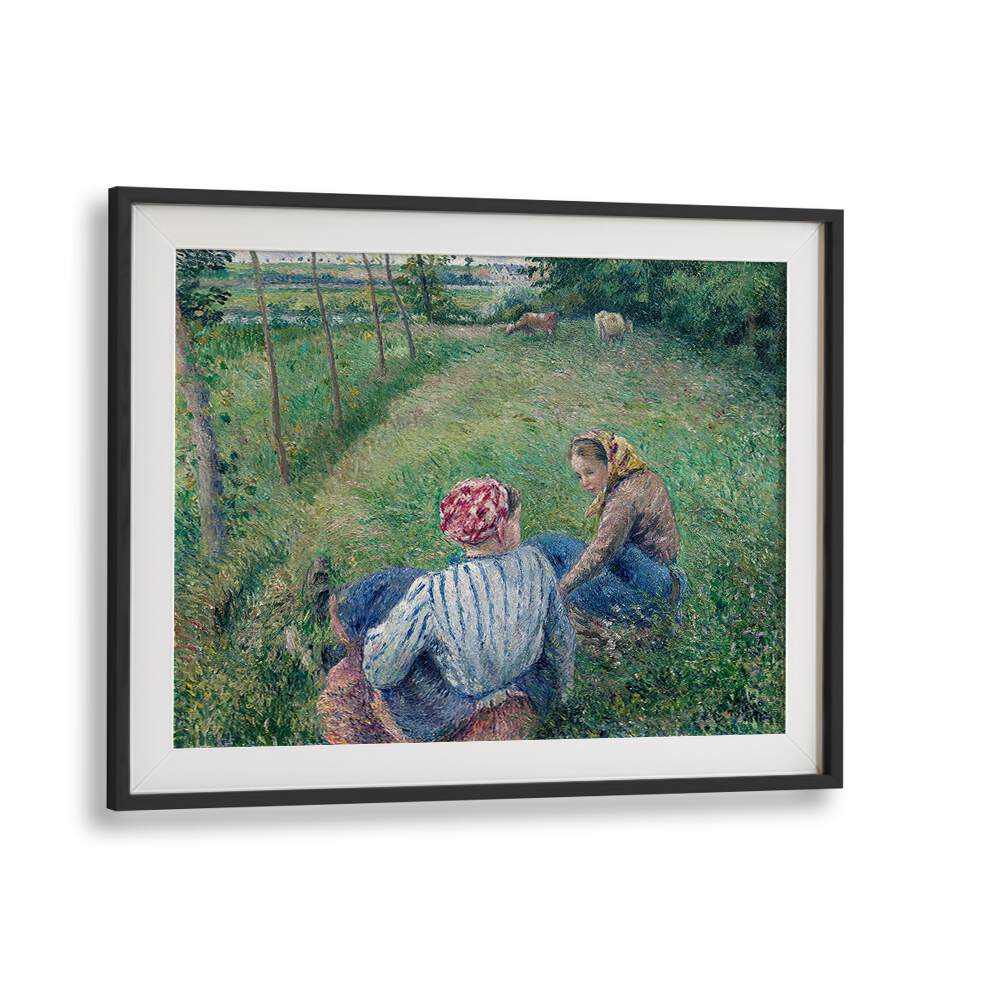 YOUNG PEASANT GIRLS RESTING IN THE FIELDS NEAR PONTOISE (1882)  , VINTAGE PAINTINGS