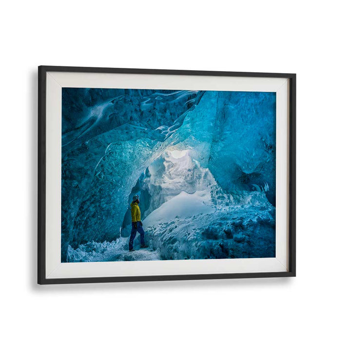 BLUE ICE CAVE BY MARC PELISSIER , LANDSCAPE PHOTO PRINTS