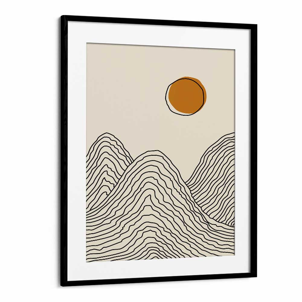 Stylish geometric design from the BOHO SUNSET SERIES II, LANDSCAPE PAINTINGS by Jay Stanley, perfect for bohemian decor.