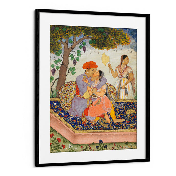 LOVERS EMBRACING , INDIAN ART PAINTINGS