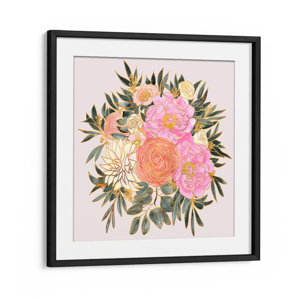 NANETTE FLORAL BOUQUET IN PASTELS , FLORAL FLOWER PAINTINGS