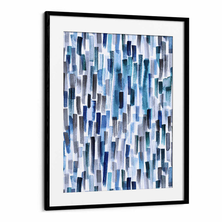 WATERCOLOR BRUSHSTROKES INDIGO BLUE , ABSTRACT PAINTINGS