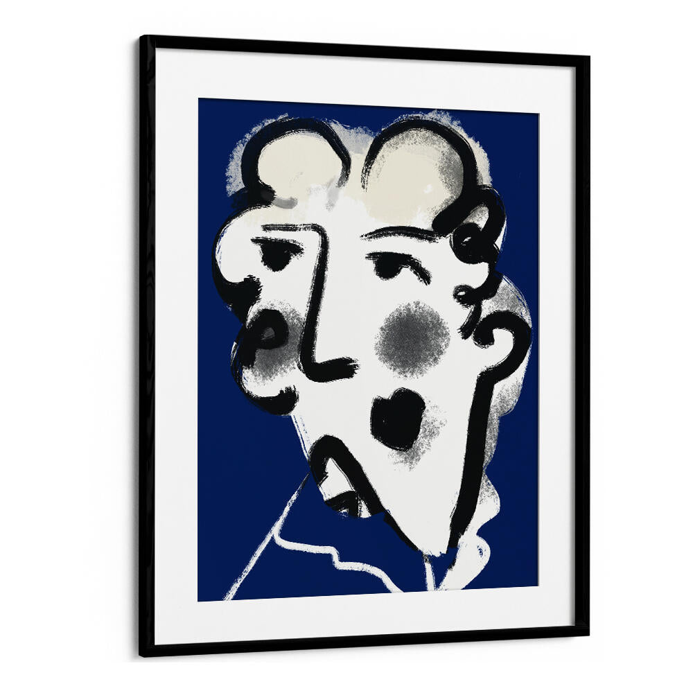 LANDLADY IN BLUE , PORTRAITS & FIGURATIVE ILLUSTRATIONS