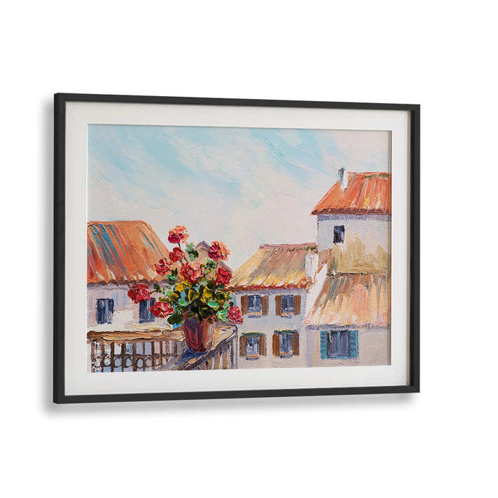 FLORAL TERRACE , VINTAGE EUROPEAN PAINTINGS