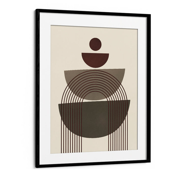 BROWN GEOMETRICAL SHAPE , BOHO ART PAINTINGS