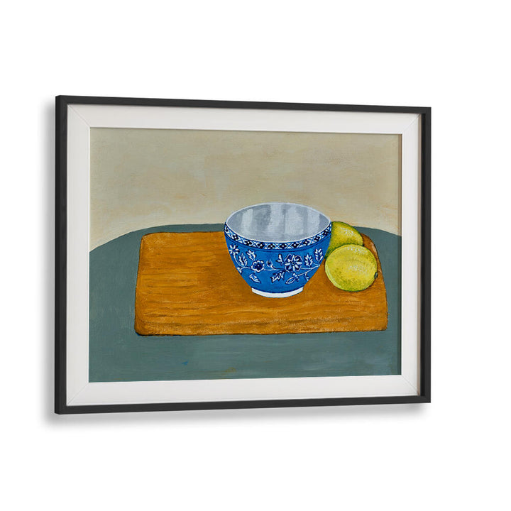 Brighten your space with LEMONS, KITCHEN POSTERS showcasing a vibrant bowl and fresh lemons on a wooden surface.