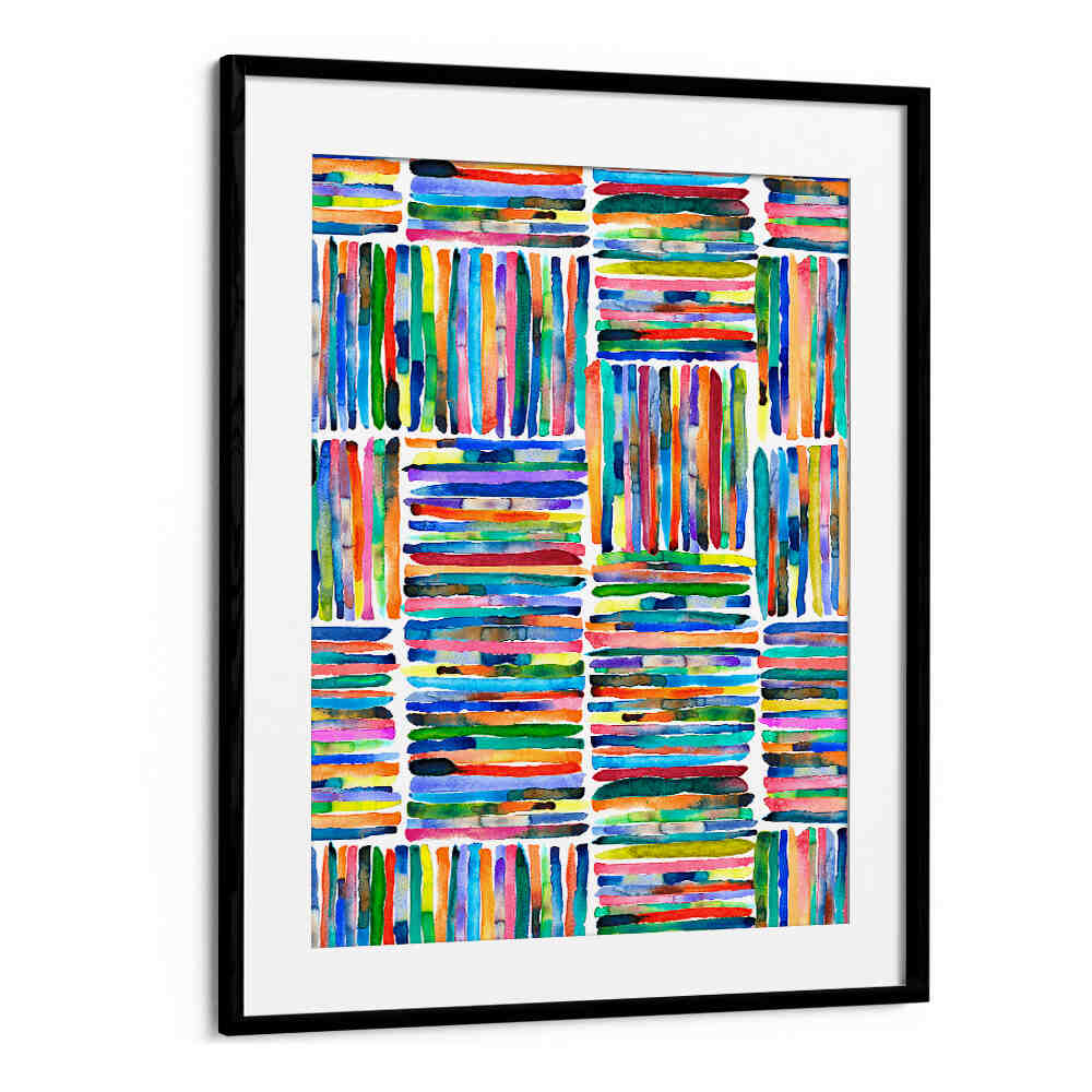 WATERCOLOR COLORFUL HANDPAINTED STRIPES , ABSTRACT PAINTINGS