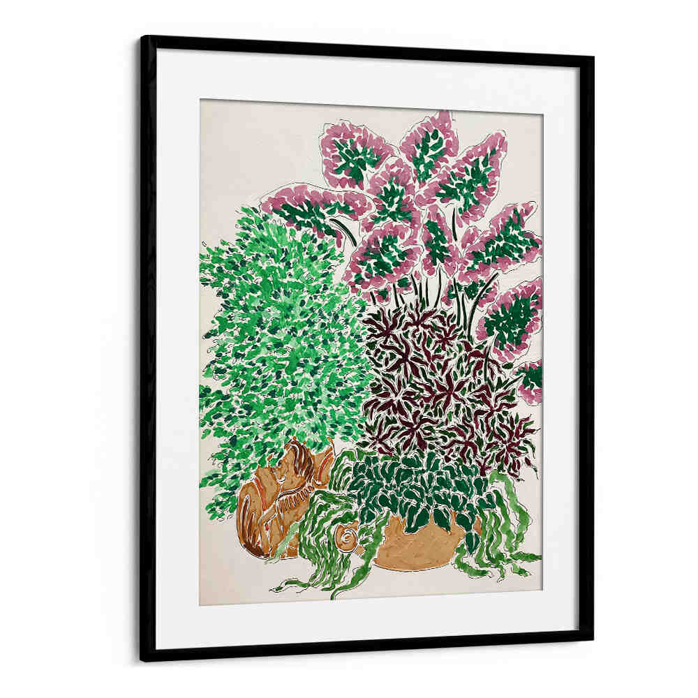 MONSOON FRONTYARD , FLORAL FLOWER PAINTINGS