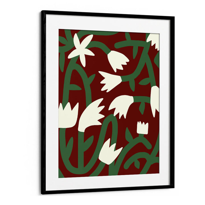 BOLD FLORAL PATTERN WITH ABSTRACT FLOWERS , FLORAL FLOWER PAINTINGS