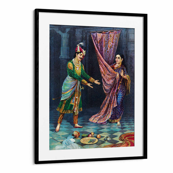KEECHAKA AND SAIRANDHRI , INDIAN ART PAINTINGS