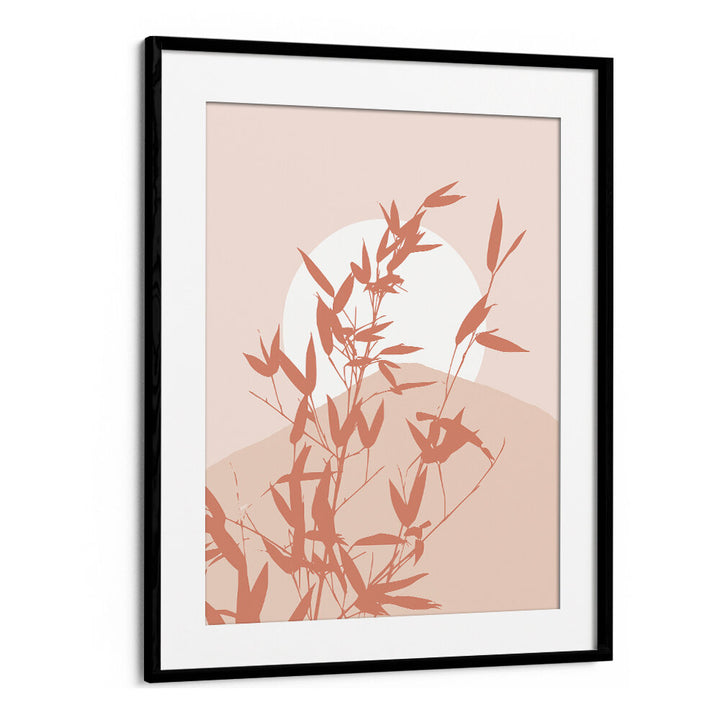 BAMBOO SILHOUETTE SUNRISE , BOHO ART PAINTINGS