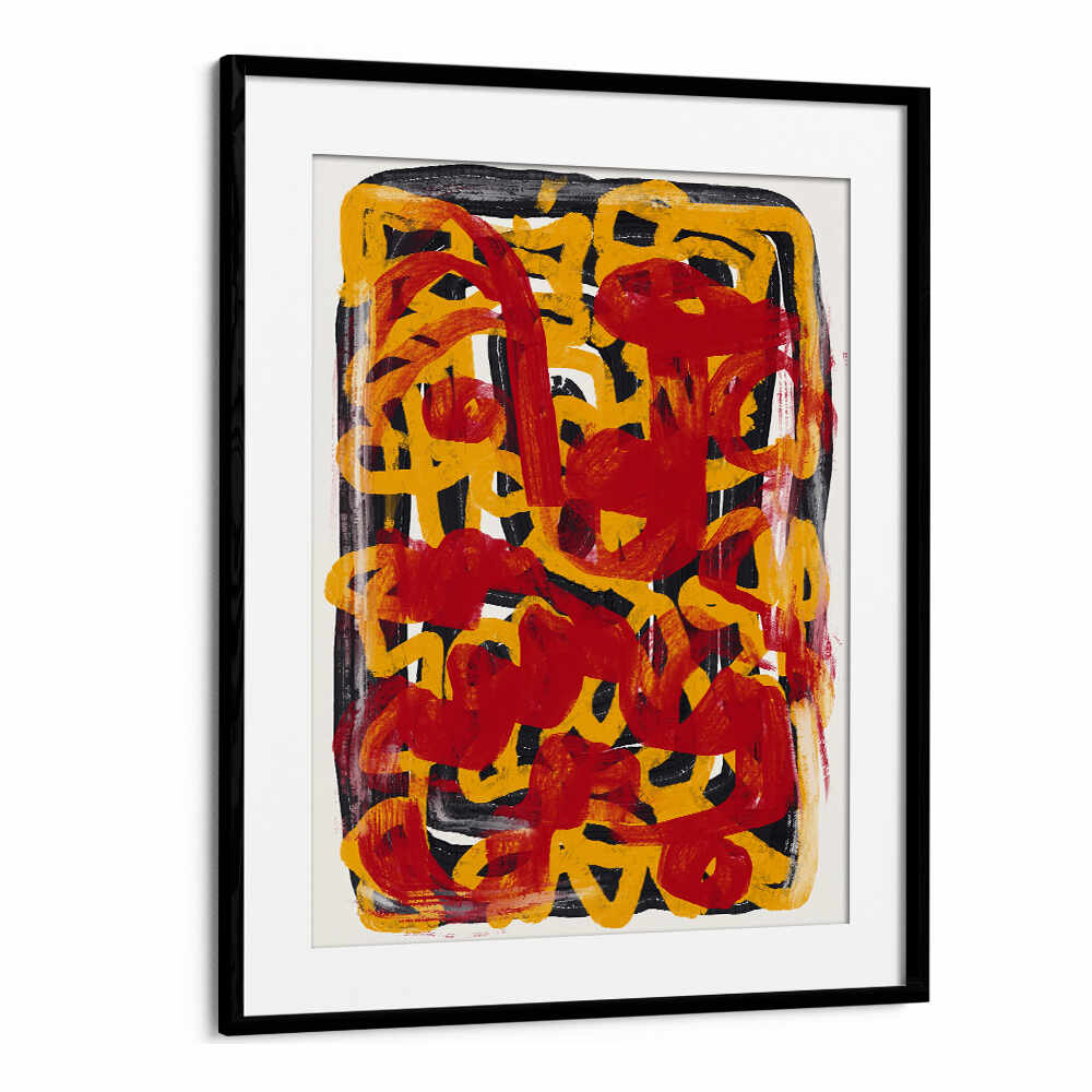 YELLOW DOTTED RED , ABSTRACT PAINTINGS